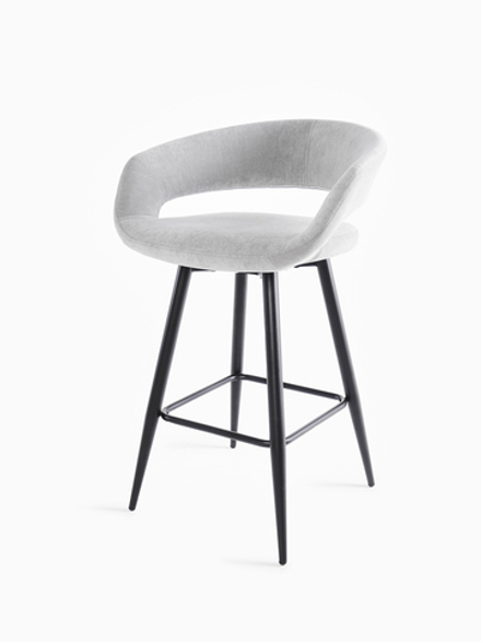 Стул полубарный МАМАДОМА Барни Р 700, Черный/Grey Lux b22