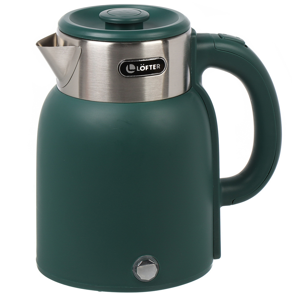 Чайник электрический Lofter, CX-K224-18G, зел, 1.6 л, 1500 Вт, ск нагр элем, пластик