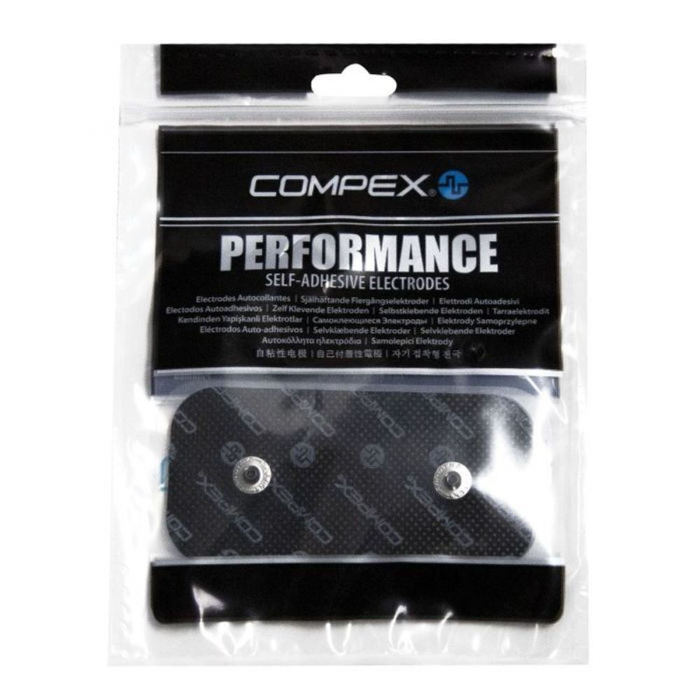 Электроды для миостимуляции Compex Performance Snap 5х10 см с двумя кнопками 2 шт черный