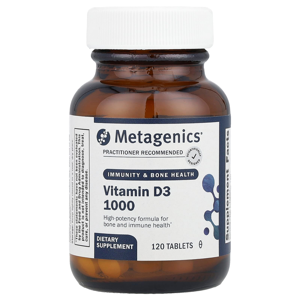 Metagenics, витамин D3 1000, 25 мкг (1000 МЕ), 120 таблеток