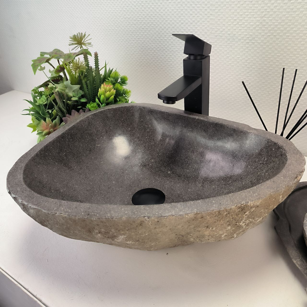 Раковина из речного камня RS-62822 (48*38*16) 56
