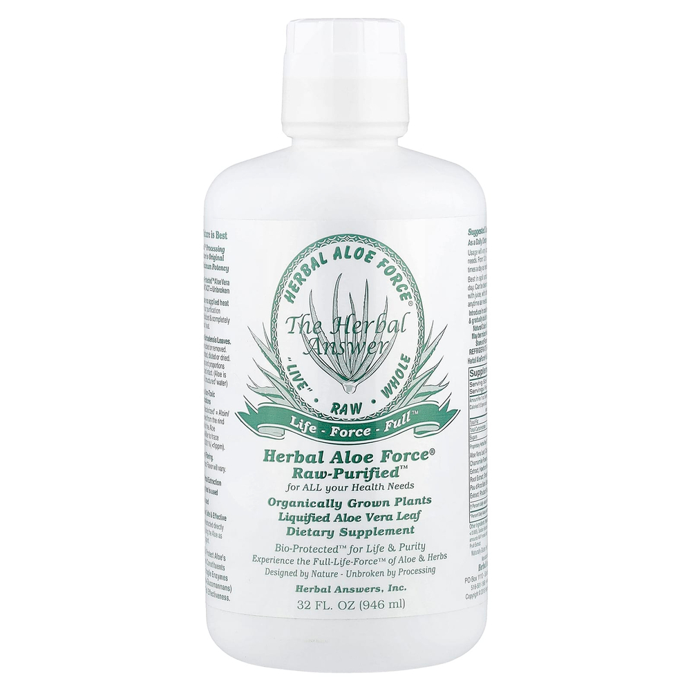 Herbal Answers, Herbal Aloe Force®, Raw Purified™, 946 мл (32 жидк. унции)