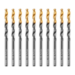 Сверло по металлу, 4,2 мм, HSS-Tin, Golden Tip, 10 шт. Denzel