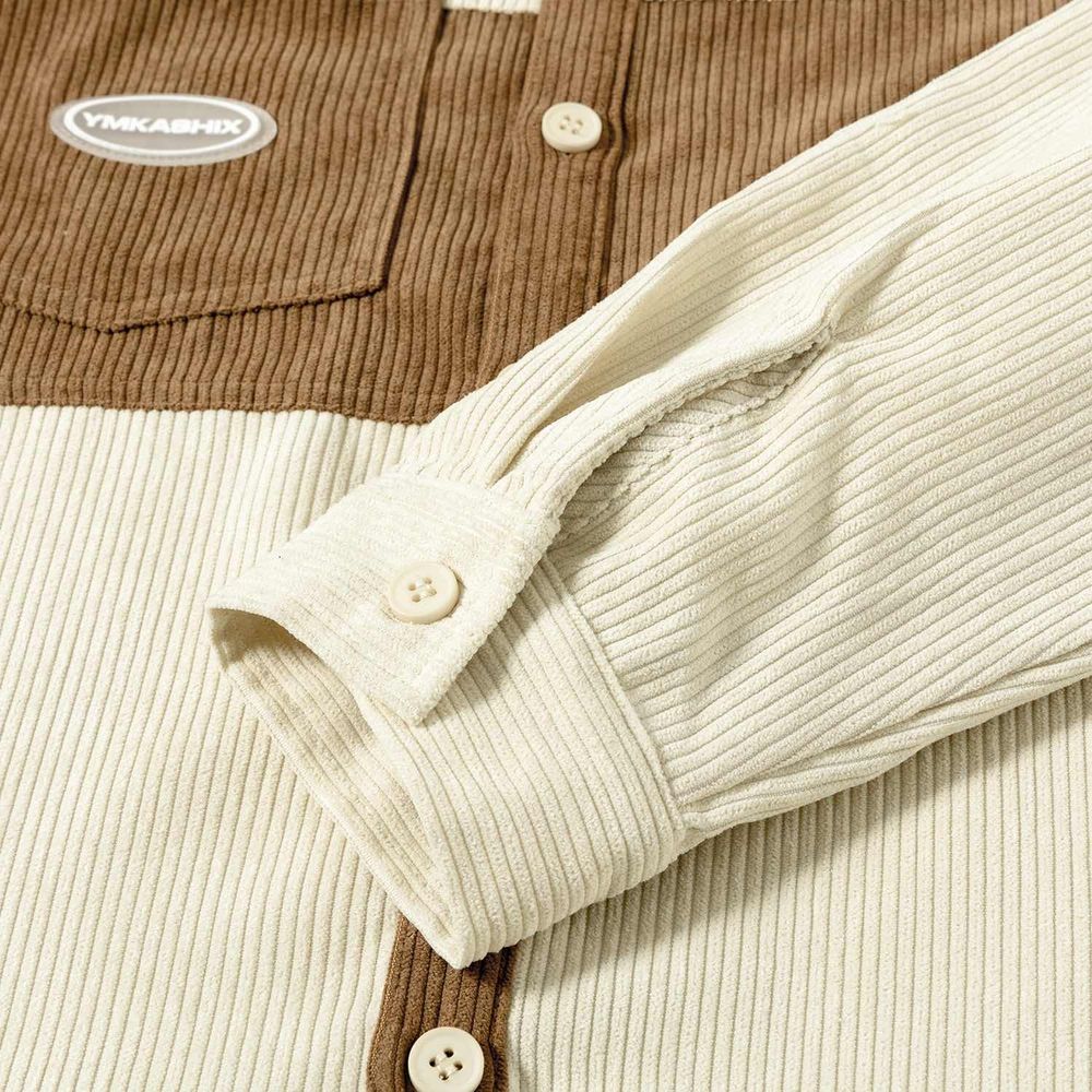 Рубашка YMKASHIX Velvet Button Песочно-Коричневая