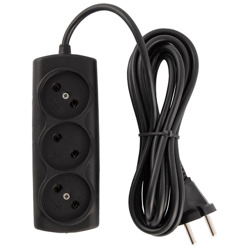 Удлинитель Engy "Премиум" 3м/3роз (ПВС 2х0.75) черный