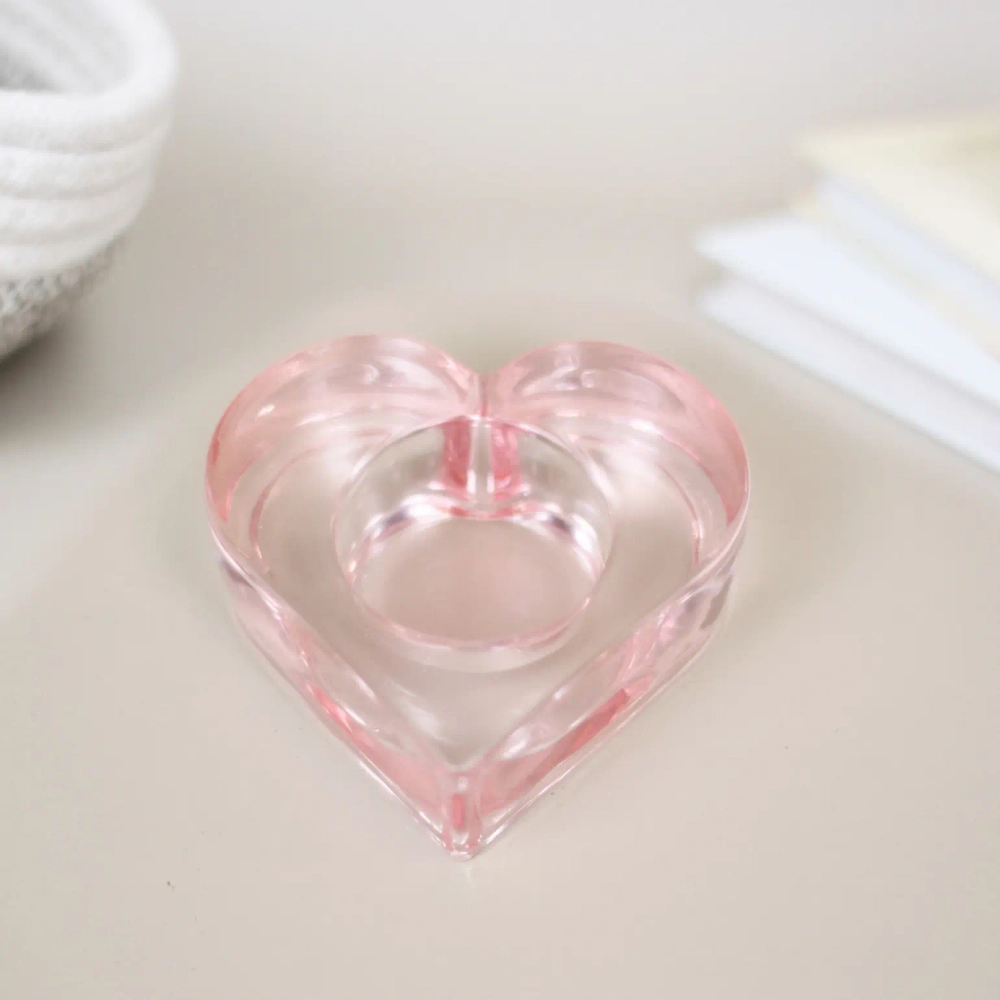 Подсвечник «Тайна любви» 8,5*8,3*3 см, Розовый нежный