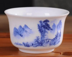 268019.2Y2 УЦЕНКА Пиала БАЗОВАЯ "Горы и реки" h=2,5см, d=6,4см, 70 мл, фарфор