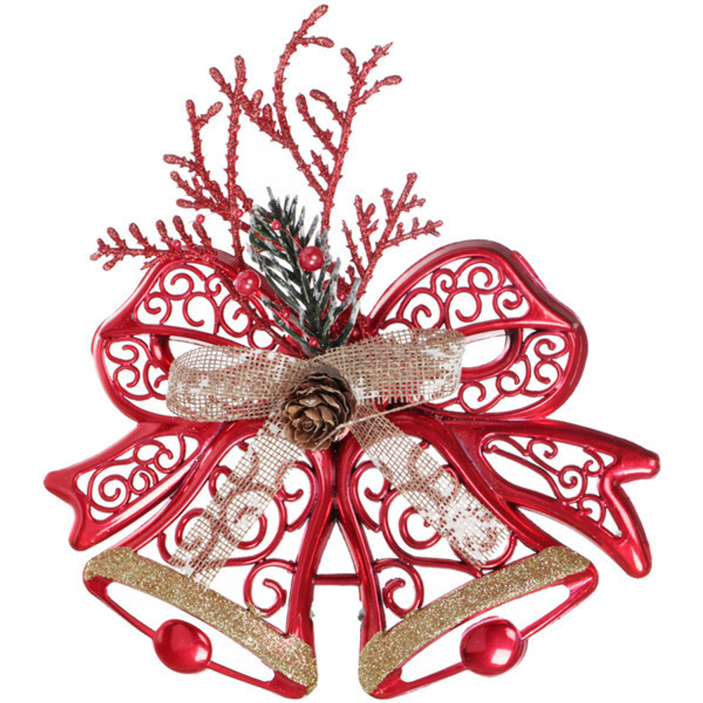 Украшение новогоднее «Сказочные переливы» 19*14 см, Красный