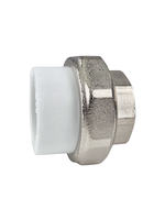 Муфта комбинированная разъемная (Американка) PPR внутренняя резьба 32х1,  белый, RTP (90/10)