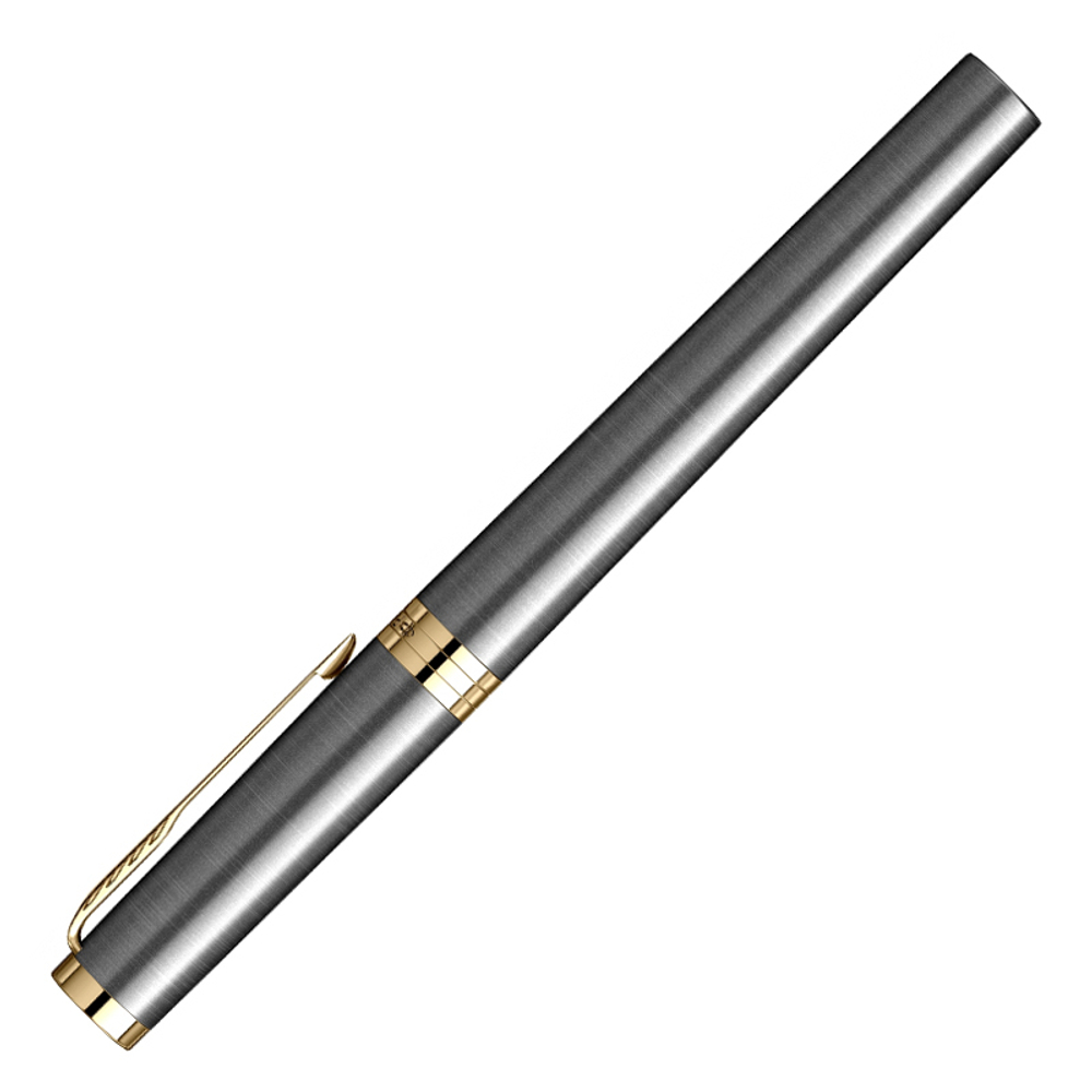 Ручка роллер Parker Ingenuity Grey Core GT (2213727) F черн. черн. подар.кор.