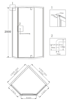 Душевой уголок 100x100 GROSSMAN Pragma PR-100GD