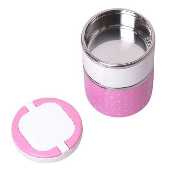 Ланч-бокс двойной круглый 1080 мл. Kamille КМ 2103