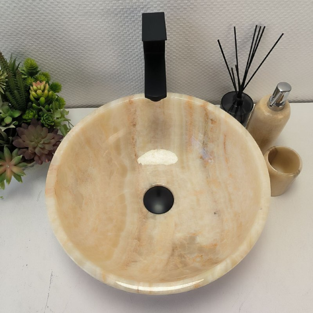 Раковина из оникса Bowl Yellow TinLip BO-63045 40*40*15 40