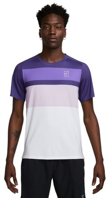Мужская теннисная футболка Nike Court Advantage Tennis - wild grape/white