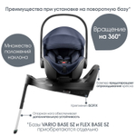 Коляска 3 в 1 Britax Roemer Smile 5Z LUX и автокресло Baby-Safe PRO Style Night Blue Warm Caramel