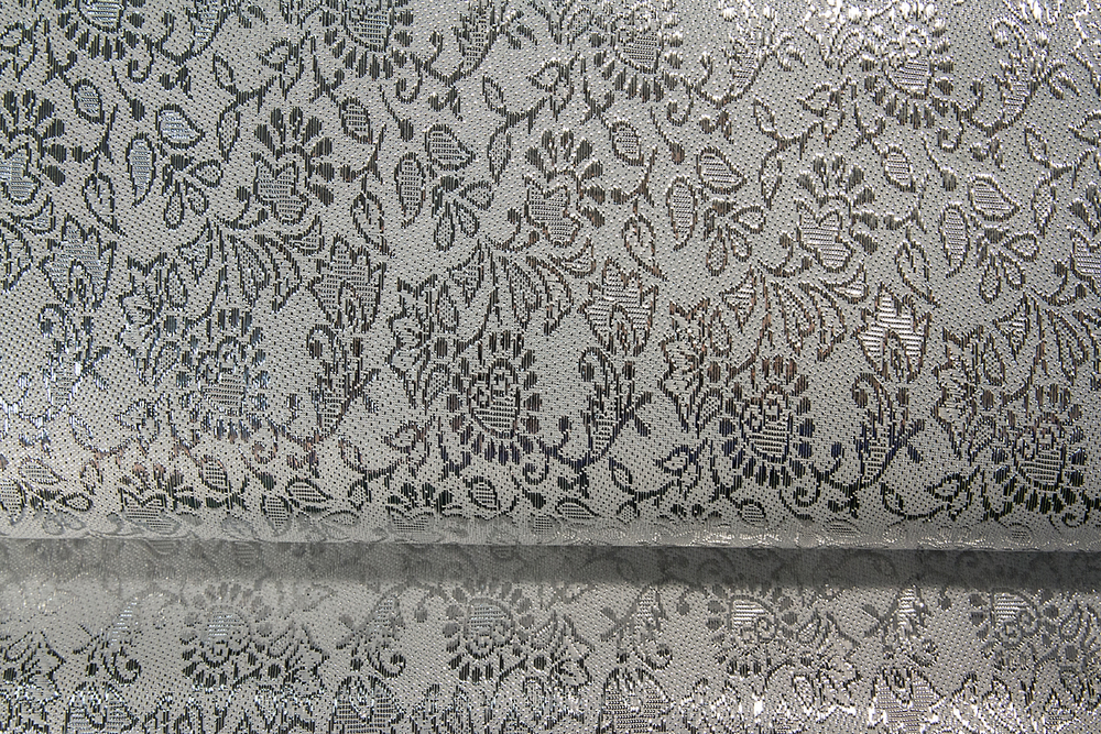 Ткань Парча серебряная арт. 104114