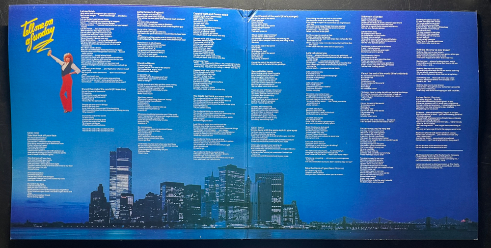 Marti Webb ‎– Tell Me On A Sunday (Скандинавия 1980г.)