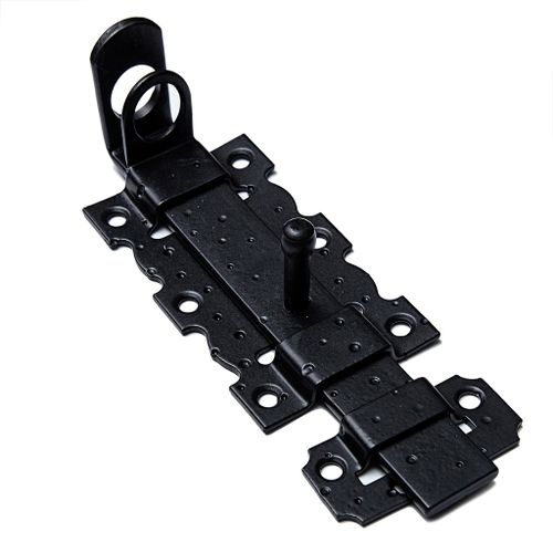 Задвижка Дверная ЗД-110-Пл- черная с проушиной