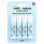 Mild By Nature, Sierra Bees™, органические бальзамы для губ, без добавок, упаковка из 4 шт. по 4,25 г (0,15 унции)