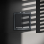 Выключатель встраиваемый VOLTUM S70 двухклавишный с подсветкой 10А, (графит)