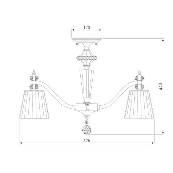 Потолочная люстра Eurosvet Diva 60122/5 хром