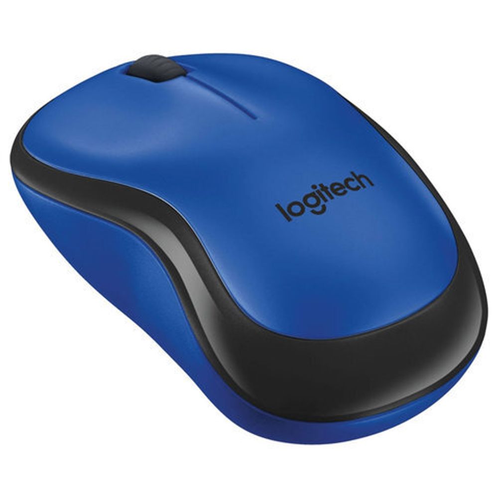 Мышь беспроводная LOGITECH M220, 2 кнопки + 1 колесо-кнопка, оптическая, сине-чёрная, 910-004879
