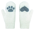 Варежки "Лапки" белый р.12, 1 шт.