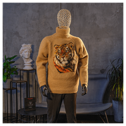 Шерстяной свитер «Сибирский душегрей» тигр