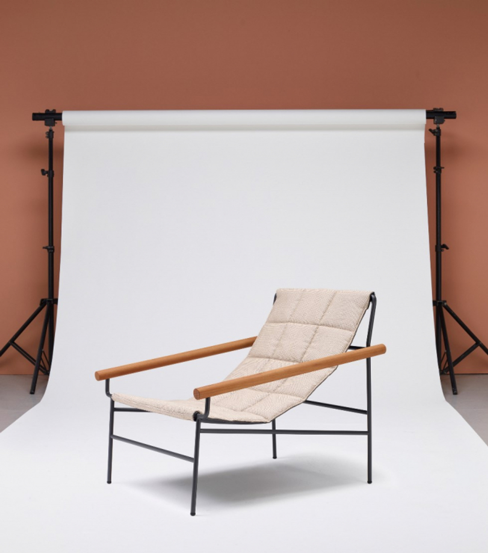 Кресло лаунж металлическое Scab Design Dress Code Glam Outdoor, антрацит, бежевый