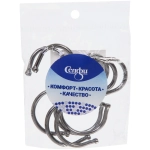 Крючки металлические хромированные в наборе 5шт S - формы «ИДЕЯДОМА», 7,3см ( Селфи)