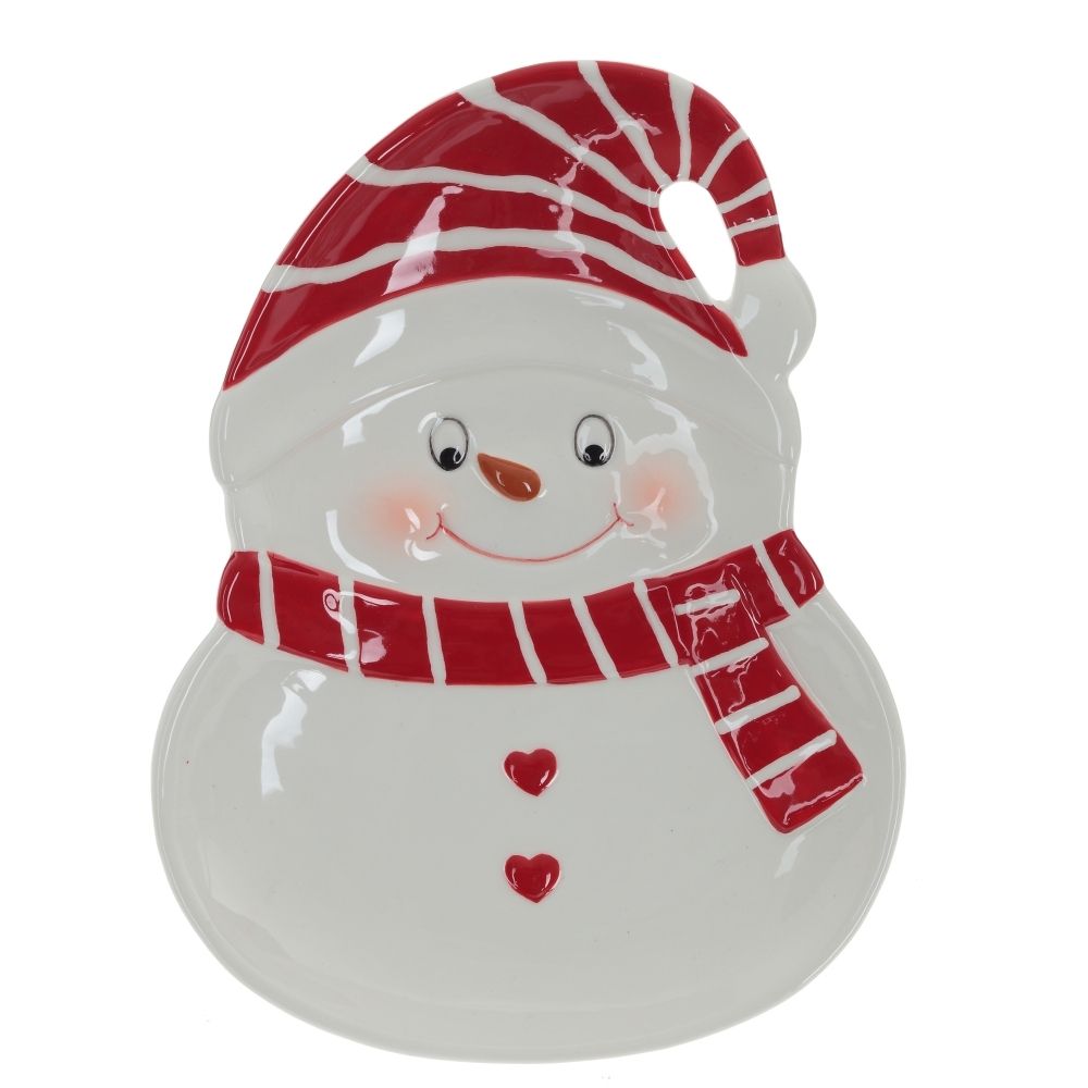 GAEM Тарелка "Снеговик", L17 W23 H2,5 см