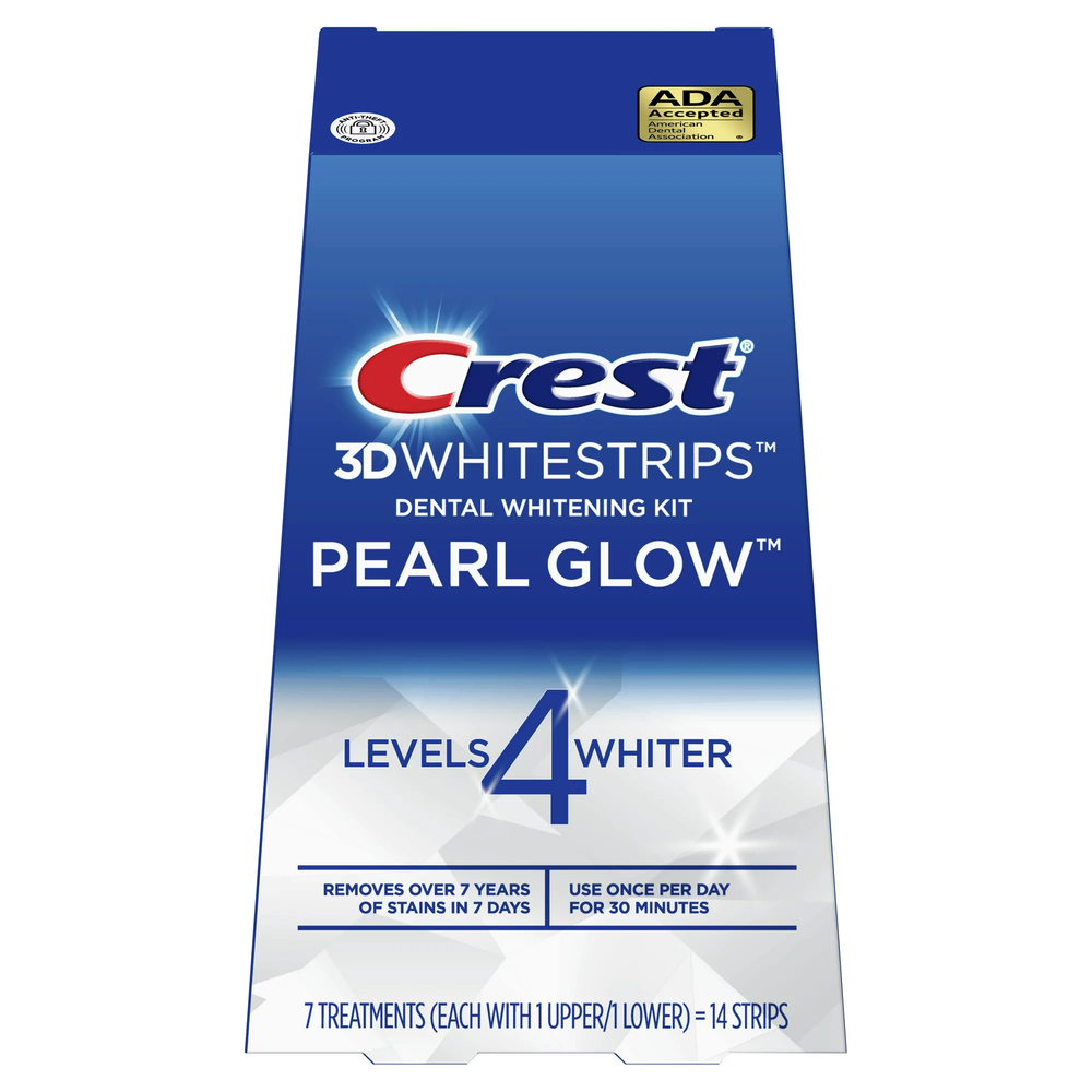 Курс 7 дней | Crest 3D Whitestrips Pearl Glow – Отбеливающие полоски для зубов (Уценка)