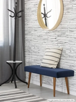 Декоративная стеновая панель ПВХ Кварцит серый 980х500 мм