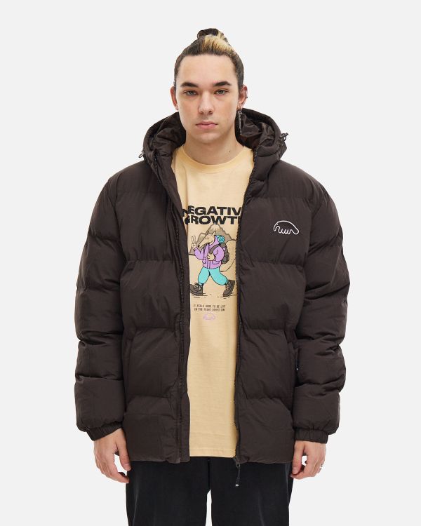 Пуховик AW25 Downjacket Hooded Crispy коричневый - фото 2