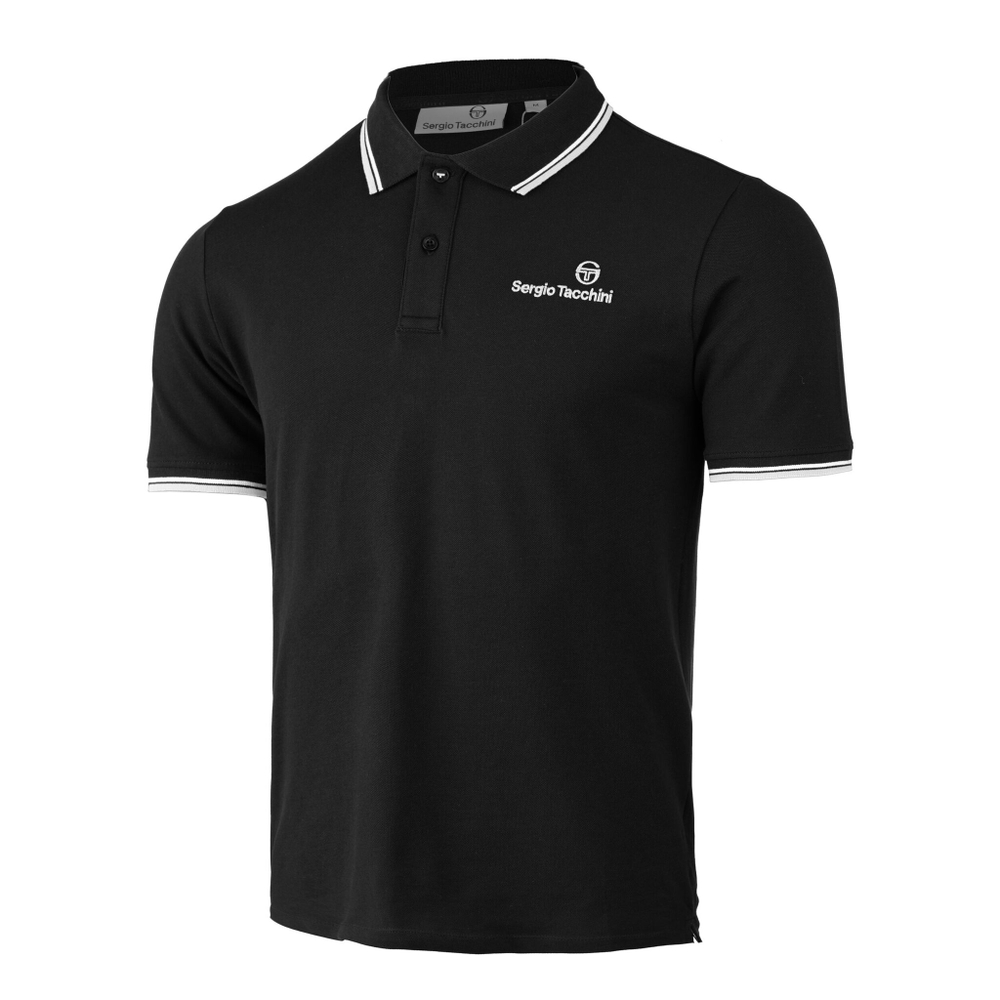 Мужское теннисное поло Sergio Tacchini Reed 021 Polo Men - Black, White