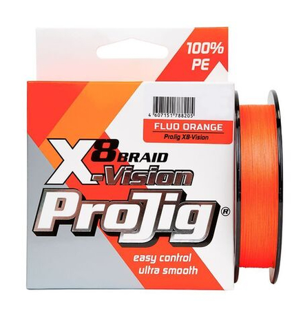 Шнур ProJig X8-Vision, 100м оранж