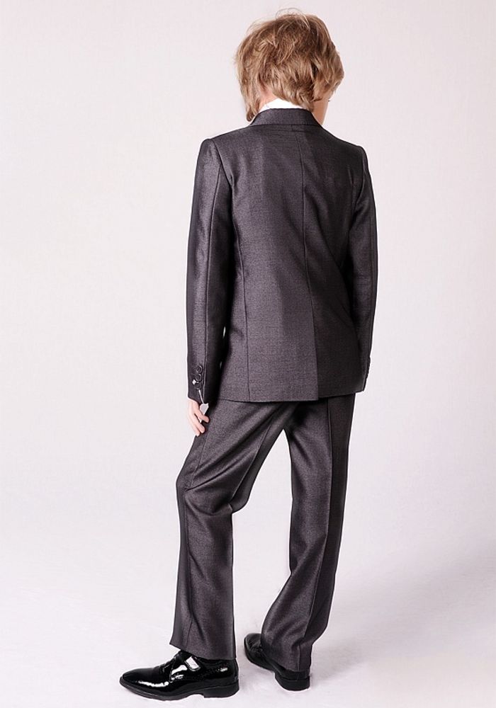 Полуприталенный серый костюм для школьника STENSER