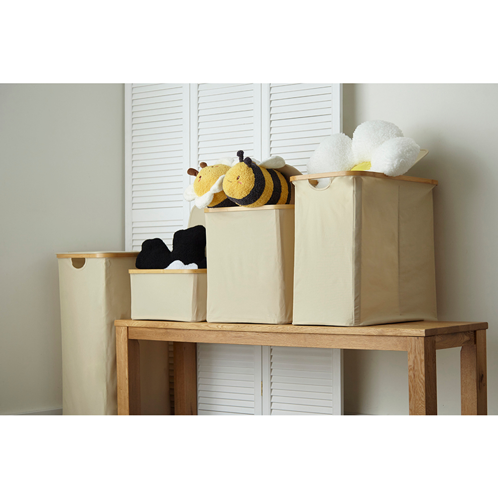 Корзина для белья 40x33x20см Smart Solutions Neat Low молочная