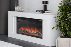 Каминокомплект Line 42 SFT White Marble - Белый мрамор с очагом Vision 42 LOG LED