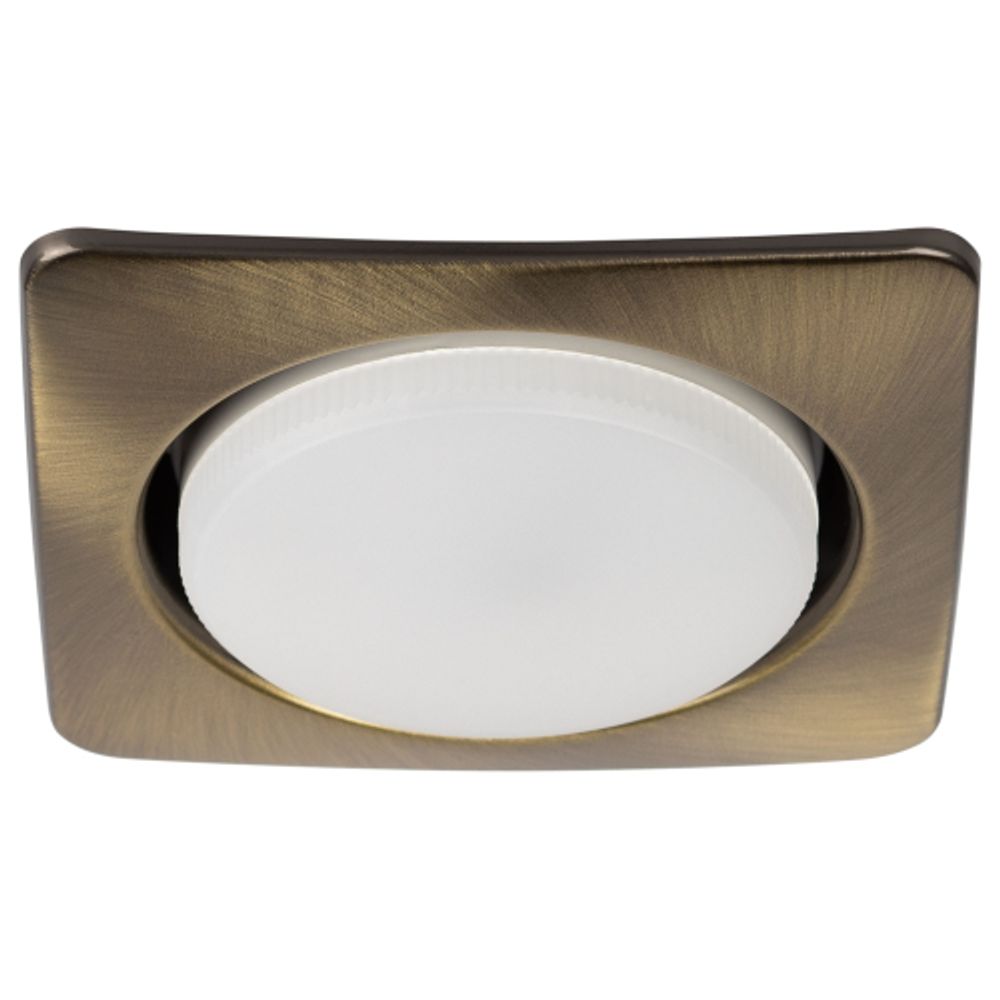 Светильник встраиваемый ЭРА KL71 SB /1 (к) под лампу GX53 бронза термокольцо в комплекте | Встраиваемые светильники Для ламп GX53