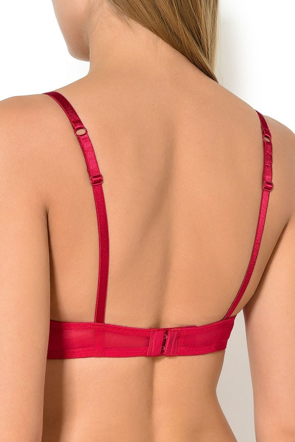 Бюстгальтер с гладкими формованными чашками и кружевом (Размер: 65E) (Цвет: черный)