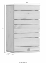 Шкаф в ванную навесной, 30х22х50, Джосси, массив дерева, белый, Dipriz