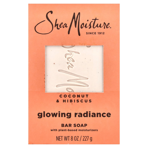 SheaMoisture, кусковое мыло, сияние кожи, кокос и гибискус, 227 г (8 унций)