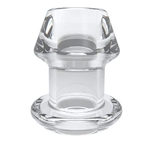 Анальная пробка с тоннелем Warmy прозрачная 6.2 см