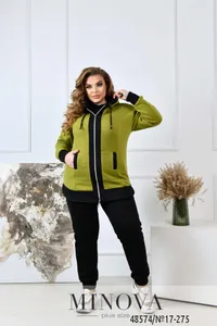 Костюм 17-275-черный-оливковый Minova