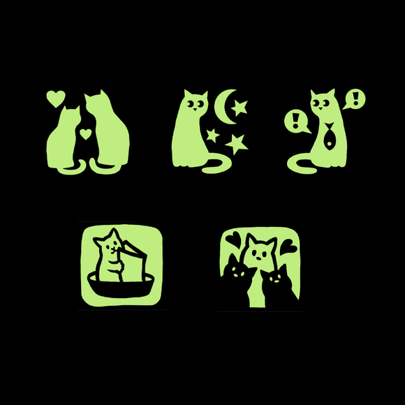 Набор светящихся наклеек на выключатели (5 штук)