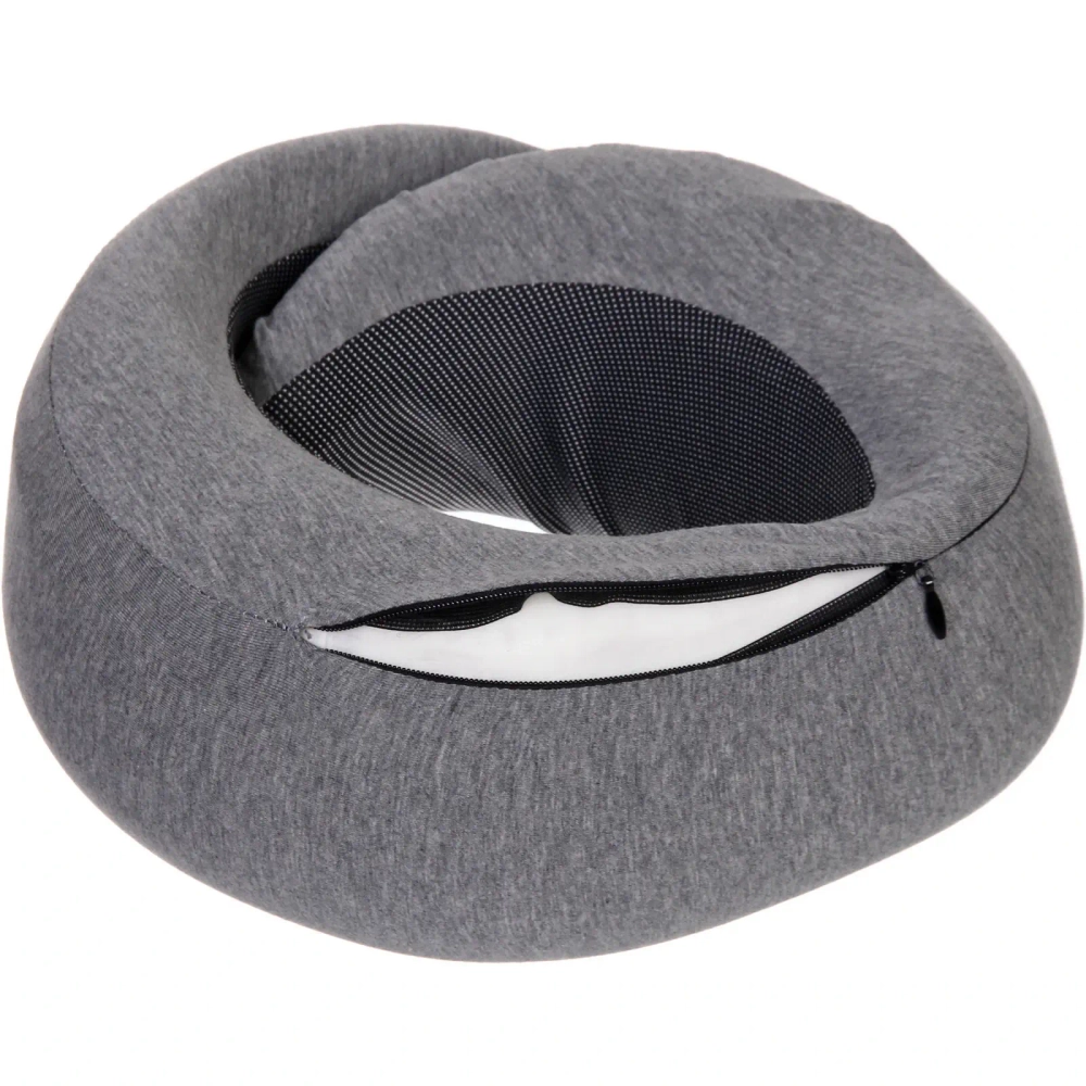 Подушка дорожная «TRIP - Sleep», мемори-эффект, цвет графит