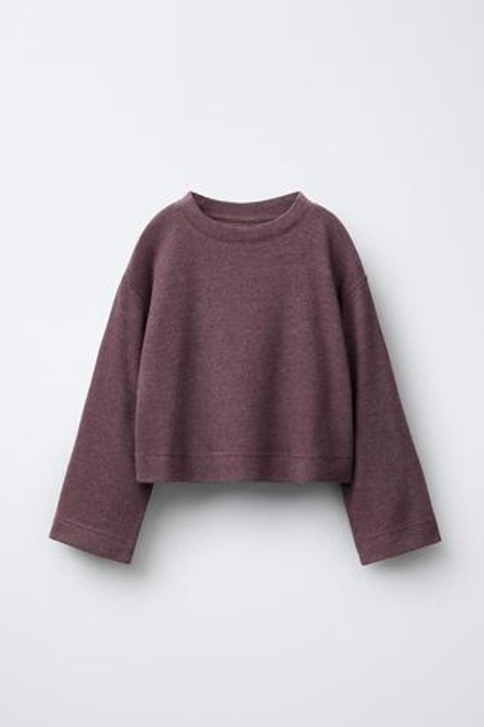 ZARA ЛОНГСЛИВ SOFT TOUCH, БАКЛАЖАННЫЙ