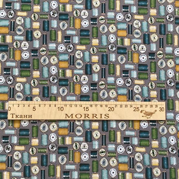 НИТКИ НА СЕРОМ,  хлопок Handmade Fabrics 4
