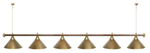 Лампа STARTBILLIARDS 6 пл. (плафоны золотые,штанга золотая,фурнитура золото)